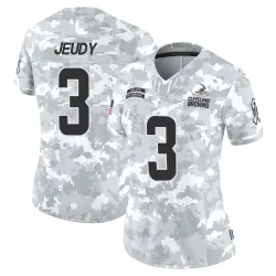 Cleveland Browns Women's Limited Arctic Camo 2024 Salute to Service Jersey (3 Jerry Jeudy)