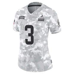 Cleveland Browns Women's Limited Arctic Camo 2024 Salute to Service Jersey (3 Marquise Goodwin)
