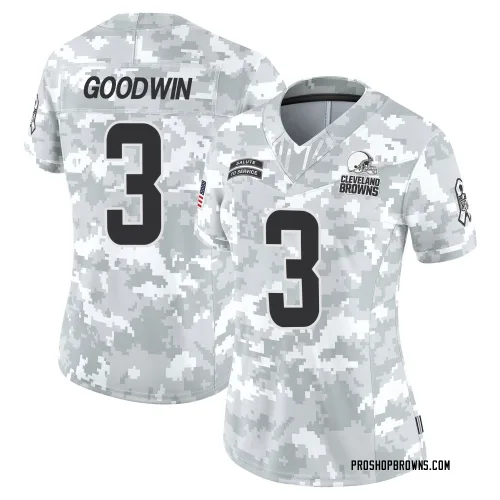 Cleveland Browns Women's Limited Arctic Camo 2024 Salute to Service Jersey (3 Marquise Goodwin)