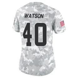 Cleveland Browns Women's Limited Arctic Camo 2024 Salute to Service Jersey (40 Nathaniel Watson)