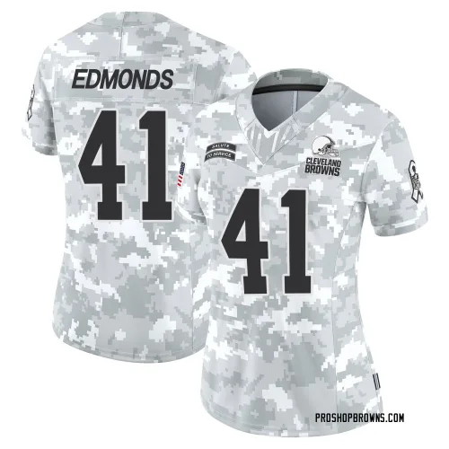 Cleveland Browns Women's Limited Arctic Camo 2024 Salute to Service Jersey (41 Chris Edmonds)