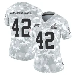 Cleveland Browns Women's Limited Arctic Camo 2024 Salute to Service Jersey (42 Easton Mascarenas-Arnold)