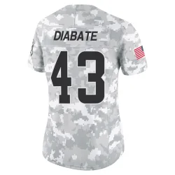 Cleveland Browns Women's Limited Arctic Camo 2024 Salute to Service Jersey (43 Mohamoud Diabate)