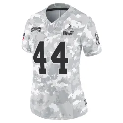 Cleveland Browns Women's Limited Arctic Camo 2024 Salute to Service Jersey (44 Anthony Kendall)