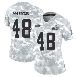 Cleveland Browns Women's Limited Arctic Camo 2024 Salute to Service Jersey (48 Brent Matiscik)