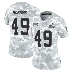 Cleveland Browns Women's Limited Arctic Camo 2024 Salute to Service Jersey (49 Aidan Robbins)