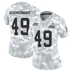 Cleveland Browns Women's Limited Arctic Camo 2024 Salute to Service Jersey (49 Carson Schwesinger)