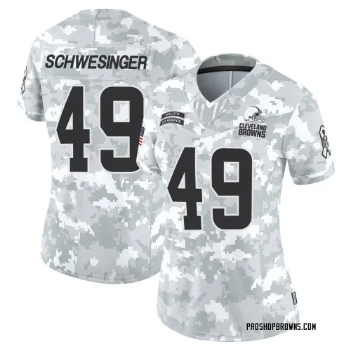 Cleveland Browns Women's Limited Arctic Camo 2024 Salute to Service Jersey (49 Carson Schwesinger)