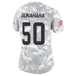 Cleveland Browns Women's Limited Arctic Camo 2024 Salute to Service Jersey (50 Rex Sunahara)
