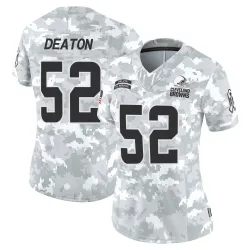 Cleveland Browns Women's Limited Arctic Camo 2024 Salute to Service Jersey (52 Dawson Deaton)