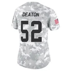 Cleveland Browns Women's Limited Arctic Camo 2024 Salute to Service Jersey (52 Dawson Deaton)