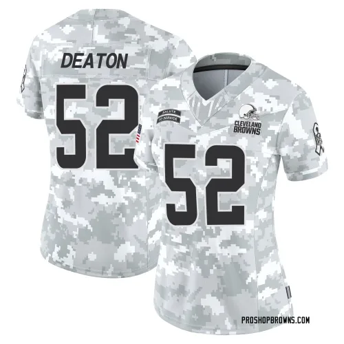 Cleveland Browns Women's Limited Arctic Camo 2024 Salute to Service Jersey (52 Dawson Deaton)