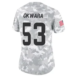 Cleveland Browns Women's Limited Arctic Camo 2024 Salute to Service Jersey (53 Julian Okwara)