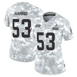 Cleveland Browns Women's Limited Arctic Camo 2024 Salute to Service Jersey (53 Nick Harris)