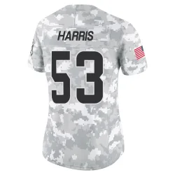 Cleveland Browns Women's Limited Arctic Camo 2024 Salute to Service Jersey (53 Nick Harris)
