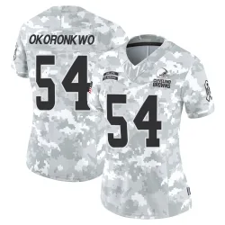 Cleveland Browns Women's Limited Arctic Camo 2024 Salute to Service Jersey (54 Ogbo Okoronkwo)