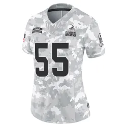 Cleveland Browns Women's Limited Arctic Camo 2024 Salute to Service Jersey (55 Ethan Pocic)