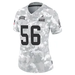 Cleveland Browns Women's Limited Arctic Camo 2024 Salute to Service Jersey (56 Luke Wypler)