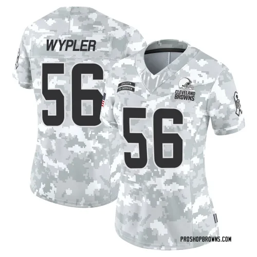 Cleveland Browns Women's Limited Arctic Camo 2024 Salute to Service Jersey (56 Luke Wypler)