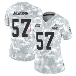 Cleveland Browns Women's Limited Arctic Camo 2024 Salute to Service Jersey (57 Isaiah McGuire)