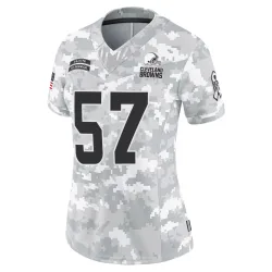 Cleveland Browns Women's Limited Arctic Camo 2024 Salute to Service Jersey (57 Isaiah McGuire)