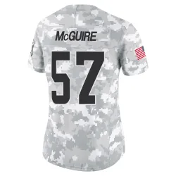 Cleveland Browns Women's Limited Arctic Camo 2024 Salute to Service Jersey (57 Isaiah McGuire)