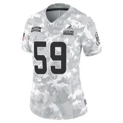 Cleveland Browns Women's Limited Arctic Camo 2024 Salute to Service Jersey (59 Winston Reid)