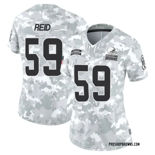 Cleveland Browns Women's Limited Arctic Camo 2024 Salute to Service Jersey (59 Winston Reid)