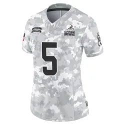 Cleveland Browns Women's Limited Arctic Camo 2024 Salute to Service Jersey (5 Dillon Gabriel)