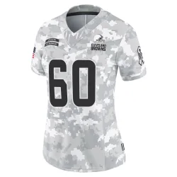 Cleveland Browns Women's Limited Arctic Camo 2024 Salute to Service Jersey (60 Julian Pearl)
