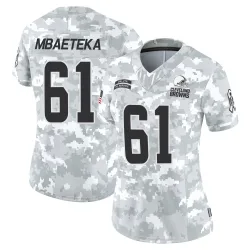Cleveland Browns Women's Limited Arctic Camo 2024 Salute to Service Jersey (61 Roy Mbaeteka)