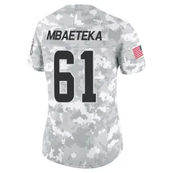 Cleveland Browns Women's Limited Arctic Camo 2024 Salute to Service Jersey (61 Roy Mbaeteka)