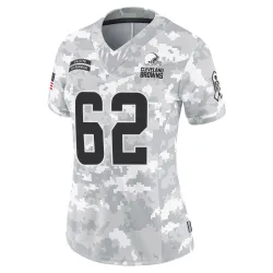 Cleveland Browns Women's Limited Arctic Camo 2024 Salute to Service Jersey (62 Michael Dwumfour)