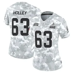 Cleveland Browns Women's Limited Arctic Camo 2024 Salute to Service Jersey (63 Ralph Holley)