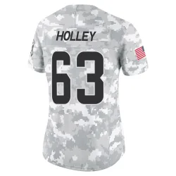 Cleveland Browns Women's Limited Arctic Camo 2024 Salute to Service Jersey (63 Ralph Holley)