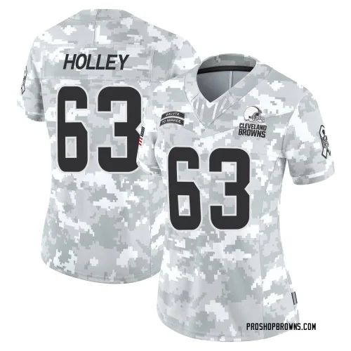 Cleveland Browns Women's Limited Arctic Camo 2024 Salute to Service Jersey (63 Ralph Holley)