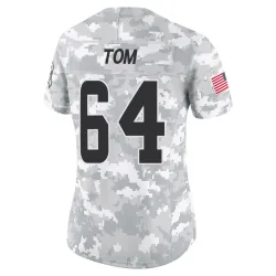 Cleveland Browns Women's Limited Arctic Camo 2024 Salute to Service Jersey (64 Cameron Tom)