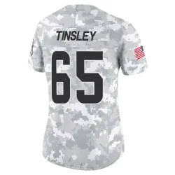 Cleveland Browns Women's Limited Arctic Camo 2024 Salute to Service Jersey (65 Dartanyan Tinsley)
