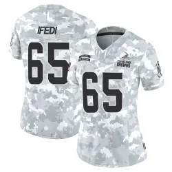 Cleveland Browns Women's Limited Arctic Camo 2024 Salute to Service Jersey (65 Germain Ifedi)
