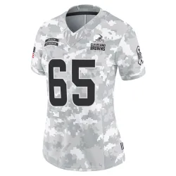 Cleveland Browns Women's Limited Arctic Camo 2024 Salute to Service Jersey (65 Germain Ifedi)