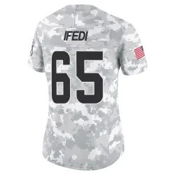 Cleveland Browns Women's Limited Arctic Camo 2024 Salute to Service Jersey (65 Germain Ifedi)