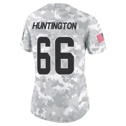 Cleveland Browns Women's Limited Arctic Camo 2024 Salute to Service Jersey (66 Adin Huntington)