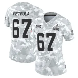 Cleveland Browns Women's Limited Arctic Camo 2024 Salute to Service Jersey (67 Ben Petrula)