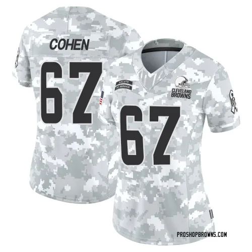 Cleveland Browns Women's Limited Arctic Camo 2024 Salute to Service Jersey (67 Javion Cohen)