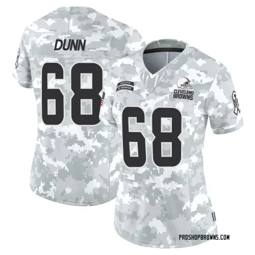 Cleveland Browns Women's Limited Arctic Camo 2024 Salute to Service Jersey (68 Michael Dunn)