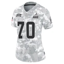 Cleveland Browns Women's Limited Arctic Camo 2024 Salute to Service Jersey (70 Zak Zinter)
