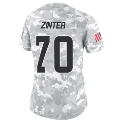 Cleveland Browns Women's Limited Arctic Camo 2024 Salute to Service Jersey (70 Zak Zinter)