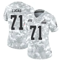 Cleveland Browns Women's Limited Arctic Camo 2024 Salute to Service Jersey (71 Cornelius Lucas)