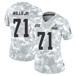 Cleveland Browns Women's Limited Arctic Camo 2024 Salute to Service Jersey (71 Jedrick Wills Jr.)