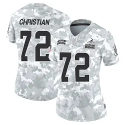 Cleveland Browns Women's Limited Arctic Camo 2024 Salute to Service Jersey (72 Geron Christian)